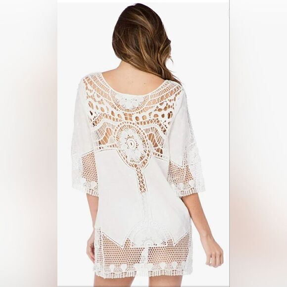 LA Blanca Women's wide neck maxi scarf dress size L - Picture 3 of 5